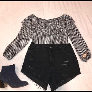 High Waisted Distressed Shorts! ✨